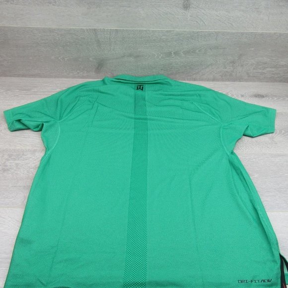 Nike Dri-FIT ADV Tiger Woods Golf Polo Shirt Mens Size Large Green NEW - Picture 7 of 14